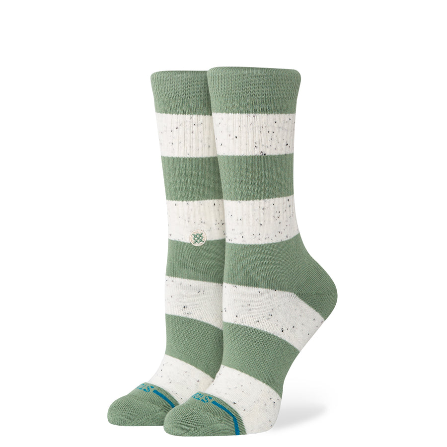 Womens Nep Stripe Crew Socks