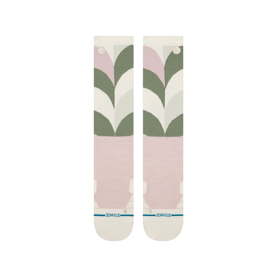 Womens Geo Petals Wool Snow Otc Socks