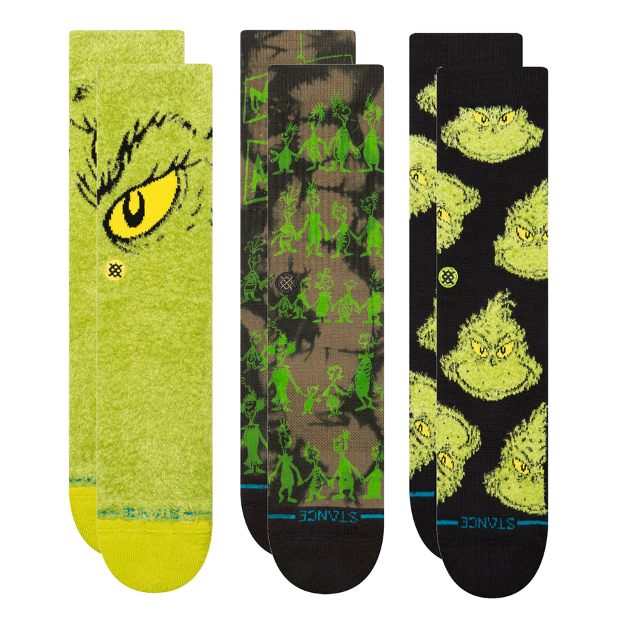 The Grinch x Stance Whovile Crew Socks Set