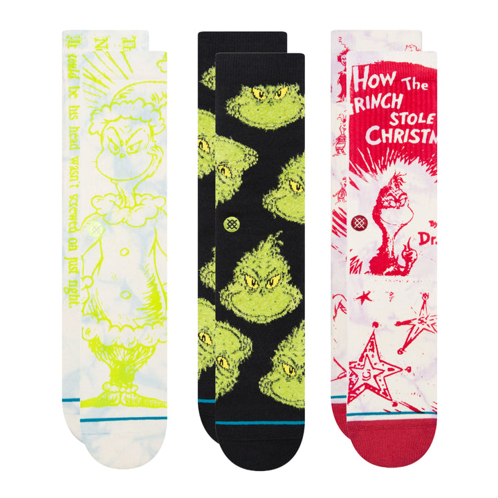 The Grinch x Stance Crew Socks 3 Pack